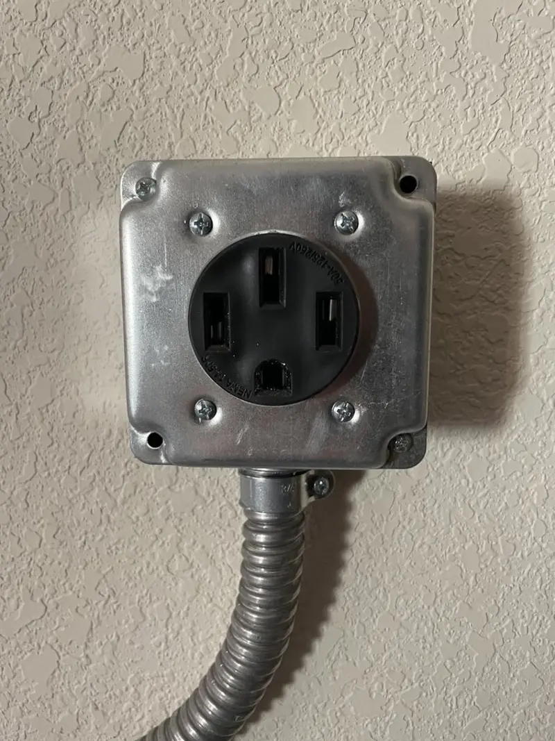 NEMA 14-50 outlet installed for Electrical Panel Upgrade in Brookings